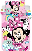 Disney Minnie Mouse BABY Dekbedovertrek Pink Bow - 100 x 135 cm - Katoen