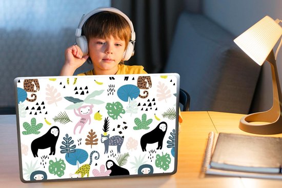 Sticker ordinateur portable - 15,6 pouces - Animaux - Plantes - Jungle