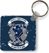 Sleutelhanger - Uitdeelcadeautjes - IJshockey - Vintage - Puck - Plastic