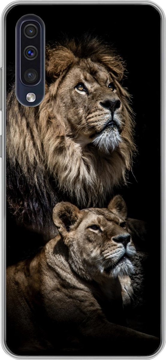 Telefoonhoesje Geschikt voor Samsung Galaxy A30s hoesje - Leeuw - Leeuwin - Portret - Siliconen Telefoonhoesje Telefoonhoesje