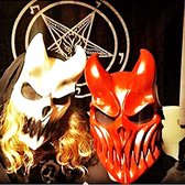 Cosplay Masker - Demon Maskers - Verschrikkelijk - Gezichtsmaskers - voor Halloween Props Kostuums - Volwassen - Rood - Onbeweeglijke mond