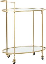 Multifunctionele kar DKD Home Decor Metaal Kristal Gouden (70 x 36 x 86 cm)