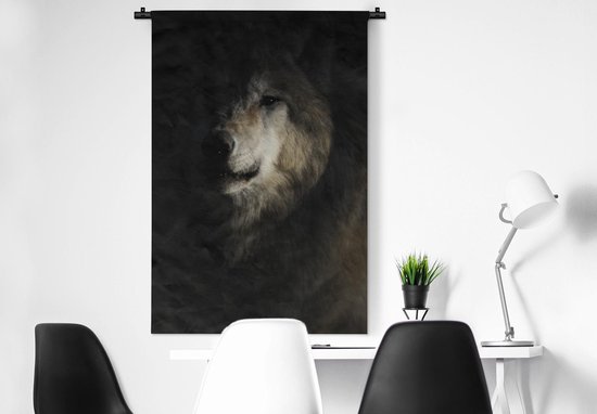 Tapisserie - Loup - Clair - Foncé - 90x135 cm - Tapisserie