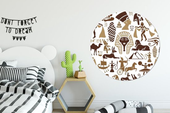 Cercle mural - Plastique - Design - Egypte - Histoire - ⌀ 140 cm