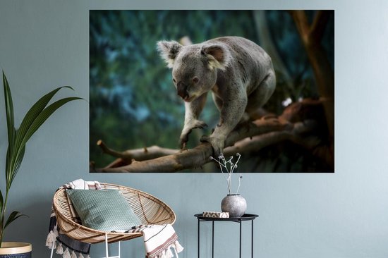 Muurstickers - Sticker Folie - Koala - Boom - Australië - 120x80 cm - Plakfolie - Muurstickers Kinderkamer - Zelfklevend Behang - Zelfklevend behangpapier - Stickerfolie