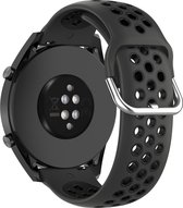 YONO Sport Air Smartwatch Bandje 22mm - Horlogebandje geschikt voor Samsung Galaxy Watch 46mm / 3 (45mm) / Gear s3 - Polar Vantage M2 / Grit X - Garmin Vivoactive 4 / Venu 2 - Huawei Watch GT 3 (pro) / 2 - Amazfit GTR - Zwart