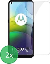 Geschikt Voor: Motorola Moto G9 Power - 2x Screenprotector - screen protector - glas - bescherm - beschermglas