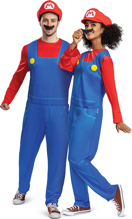 NINTENDO - SUPER MARIO BROS, Costume Mario Elevated Classic Adultes, Taille L/XL,