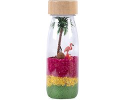 foto van Petit Boum sensorische fles - flamingo