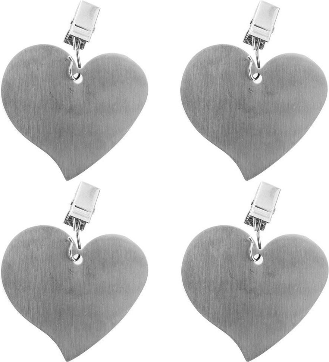 Tafelkleed Klemmen Edelstaal 4 stuks - Tafelkleed Clips - Tafelkleedklemmen - Tafelklemmen