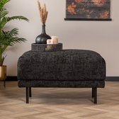 Bronx71® Hocker Denver tissu chenille noir