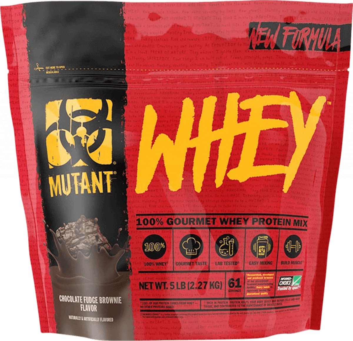 Goedkoopste Mutant Whey (5lbs) Chocolate Fudge Brownie