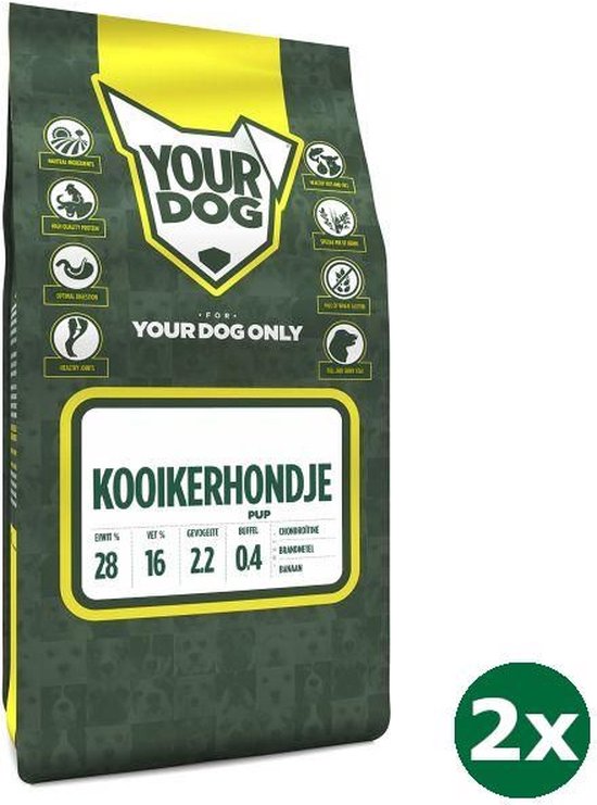 Foto: 2x3 kg yourdog kooikerhondje pup hondenvoer