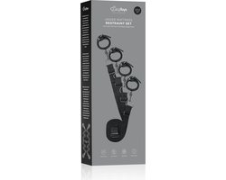 EasyToys - Under Mattress Restraint Set - Duurzaam - Kunstleer - Bondage Set - BDSM Set - Bondage - Sex Toys voor Vrouwen en Mannen - Zwart