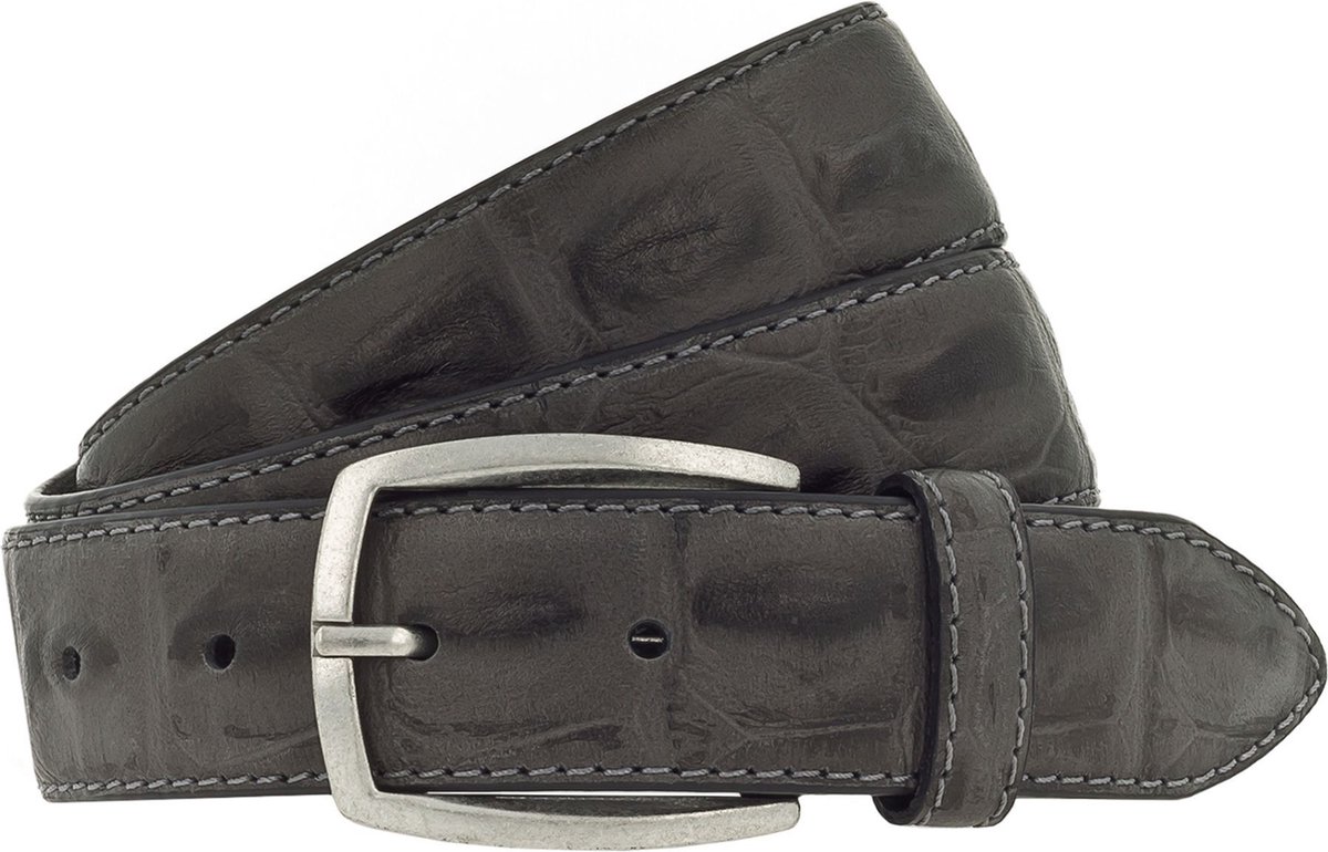 Vanzetti Leren Riem 35mm Leather Belt W80 Medium Grey Grijs