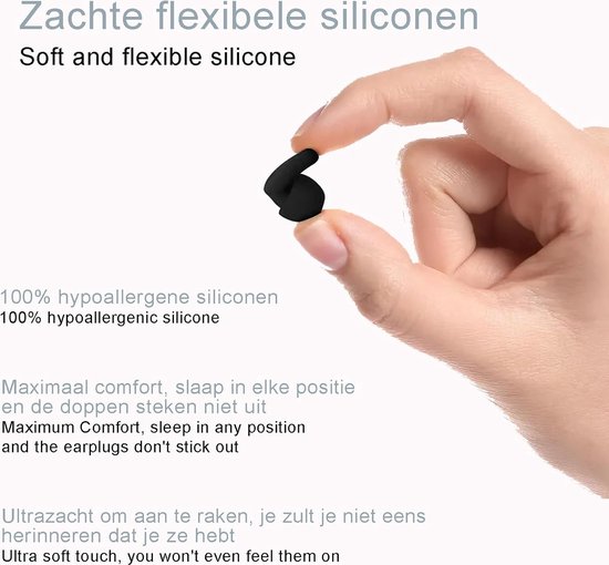 Herbruikbare Siliconen Oordopjes - 25-30 DB Demping - 8 Doppen In 4 Maten (XS-L) - Incl. Opbergdoos - Voor Slapen, Reizen En Werken