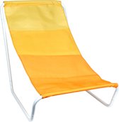 Strandstoel Opvouwbaar Geel - Strandmat - Zonneligstoel - Ligstoel - Ligbed - Tuinstoel - Campingstoel