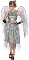 Wilbers & Wilbers - Engel Kostuum - Zilveren Engel - Vrouw - Zilver - Maat 36 - Halloween - Verkleedkleding