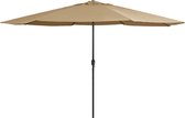 vidaXL - Parasol - met - metalen - paal - 390 - cm - taupe