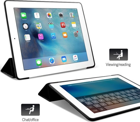 Mobiq - Étui flexible Tri-folio pour iPad 9.7 (2018/2017), pour iPad Air 2, pour iPad Air 1 - violet