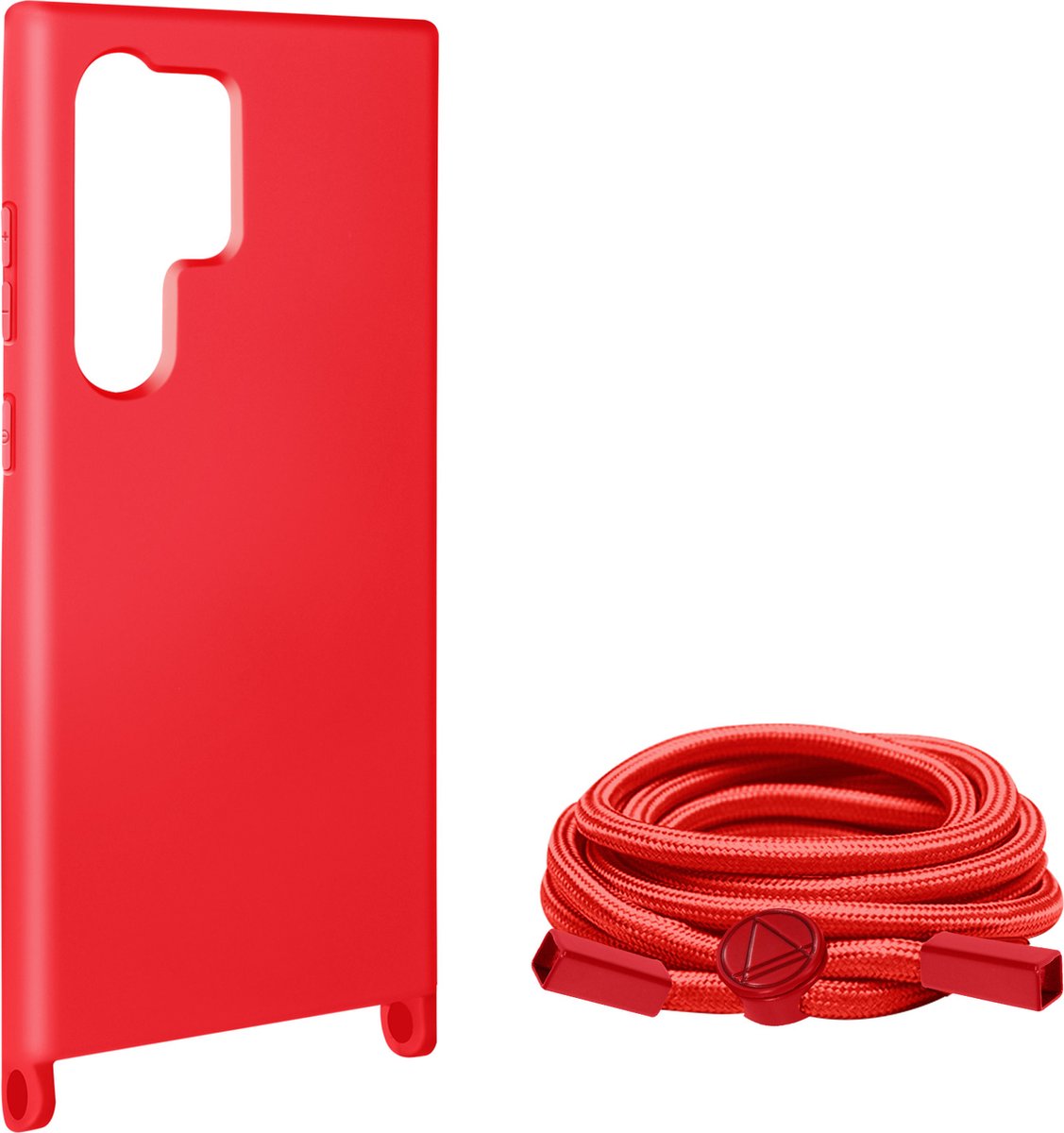 Avizar Koordhoesje Geschikt voor Samsung Galaxy S24 Ultra Corda serie, Rood
