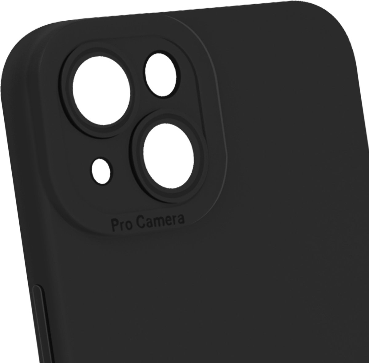 Hoes Geschikt voor iPhone 14 Mat Beschermde Camera, Zwart