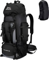 Bol.com Avoir Avoir® - 90L Waterdichte Wandelen Camping Rugzak | Ruim & Duurzaam | Verstelbare Schouderbanden | Inclusief Regenh... aanbieding