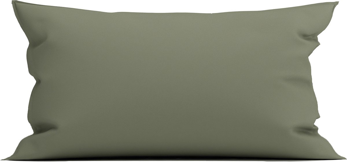 Yellow Kussensloop Percale - Kussenhoes van 40x80 cm - 1 stuk - 100% Katoen-Perkal - Groen