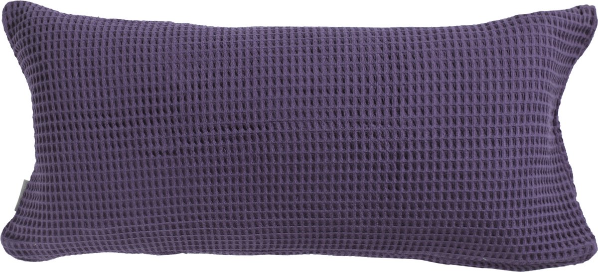 Heckettlane Kussensloop Wafel - Kussenhoes van 40x80 cm - 1 stuk - 100% Katoen - Paars