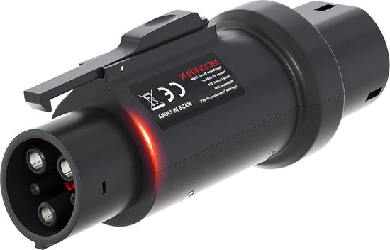 MCEVKELN EV Oplaadadapter Type 2 Naar Type 1 - 32A, Voor SAE J1772 Auto's, Draagbaar