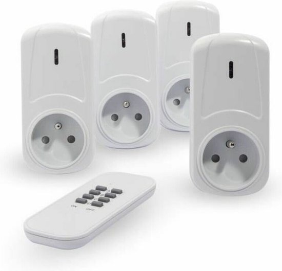 chacon Prise avec télécommande max 2000W 4 pcs