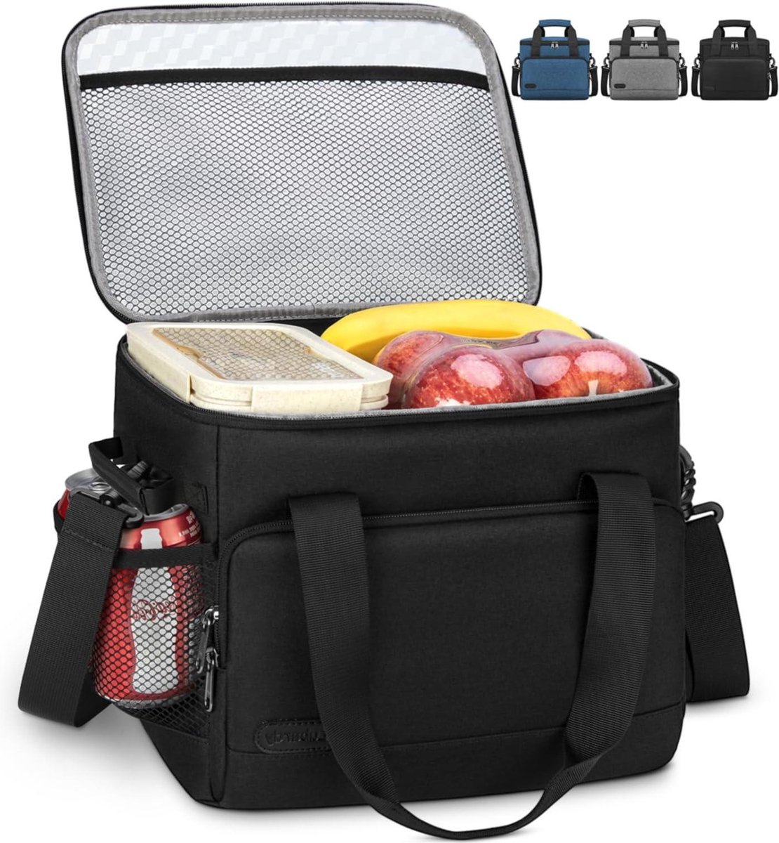 30 liter grote opvouwbare koelmand - waterdichte thermische tas - picknicktas zwart koelbox