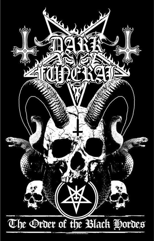 Dark Funeral - Order Of The Black Hordes Textiel Poster - Zwart