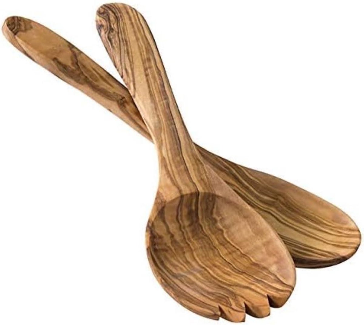 Slabestek van duurzaam olijfhout Opscheplepels Set van 2 265 x 95 cm Wooden Spoons
