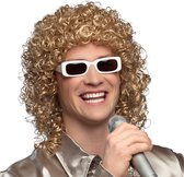 Boland - Pruik Singer Blond - Krullen - Halflang - Mannen - - Zanger