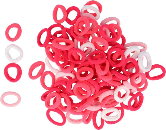 Lot De 16 élastiques à Cheveux Petits Avec Fleurs - Diamètre 24 Mm - Multicolore - Neuf