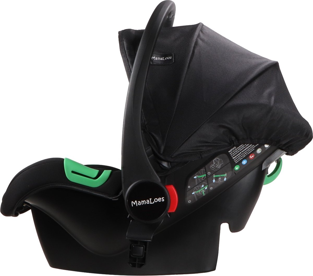 MamaLoes Marly 3 in 1 Kinderwagen - Zwart thumbnail 6