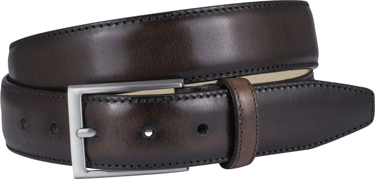 LINDENMANN leren heren riem - bruin