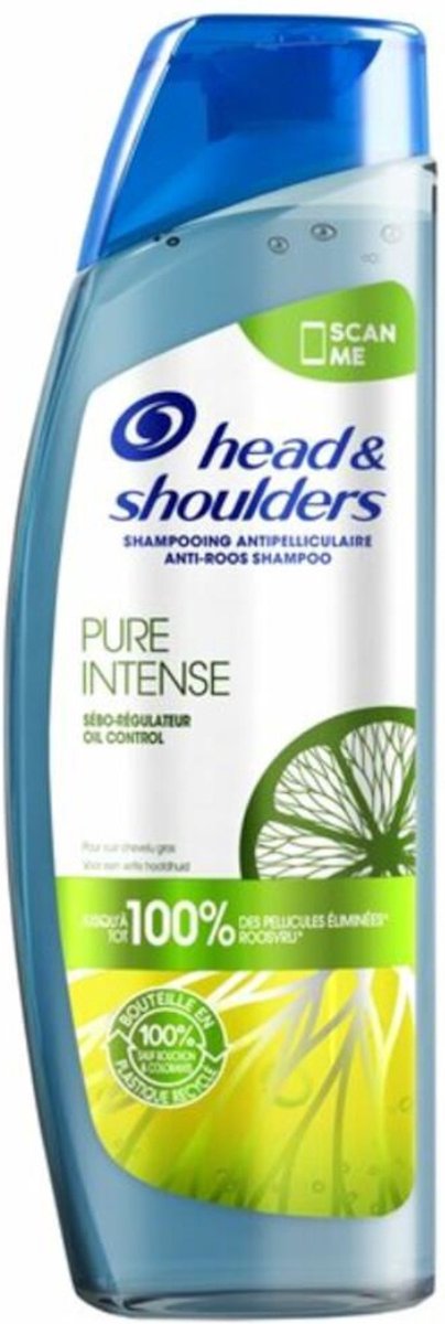 Head & Shoulders - Anti-Roos Shampoo - Pure Intense - Oil Control - 250 ml