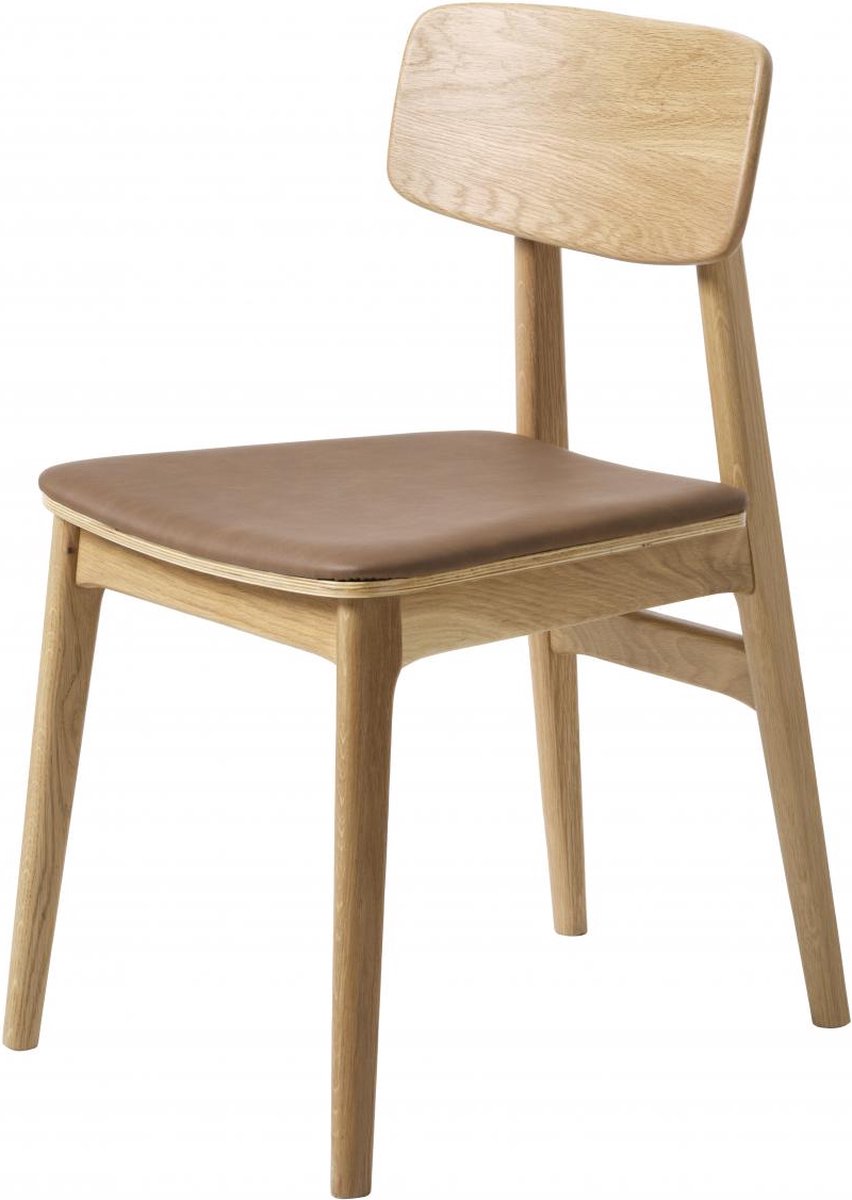 Nordic Home - Mikkel eetkamerstoel - eikenhout - naturel/bruin