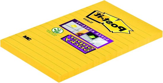 Post-it 660 notitieblokjes, gelinieerd, 70 g/m², 102 x 152 mm, 100