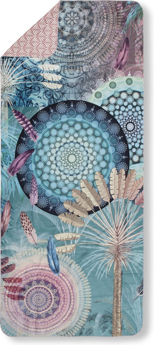 HIP Yoga / Reishanddoek "mandala's en veren" - Multi - (75x180 cm) - Microvezel