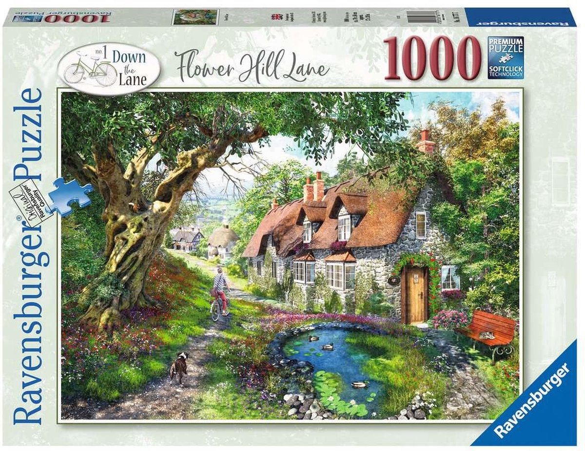 Ravensburger puzzel Flower Hill Lane - Legpuzzel - 1000 stukjes — afbeelding 7