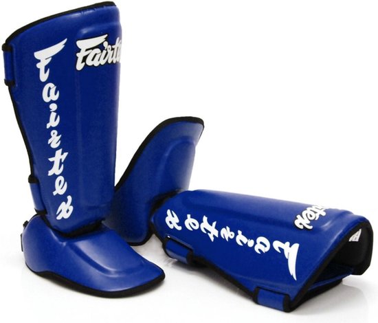 Fairtex Twister - protège-cou-de-pied et protège- Protèges-tibias amovibles - Blauw - taille S