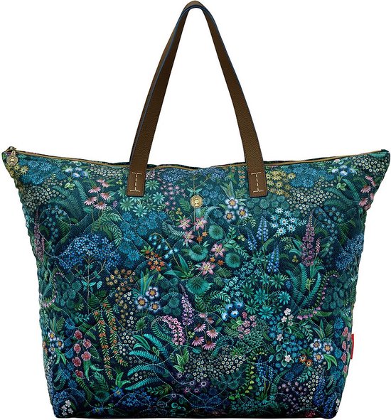 Foto: Pip studio tilda tote bag querida quilted velvet tas donkerblauw 66x20x44cm