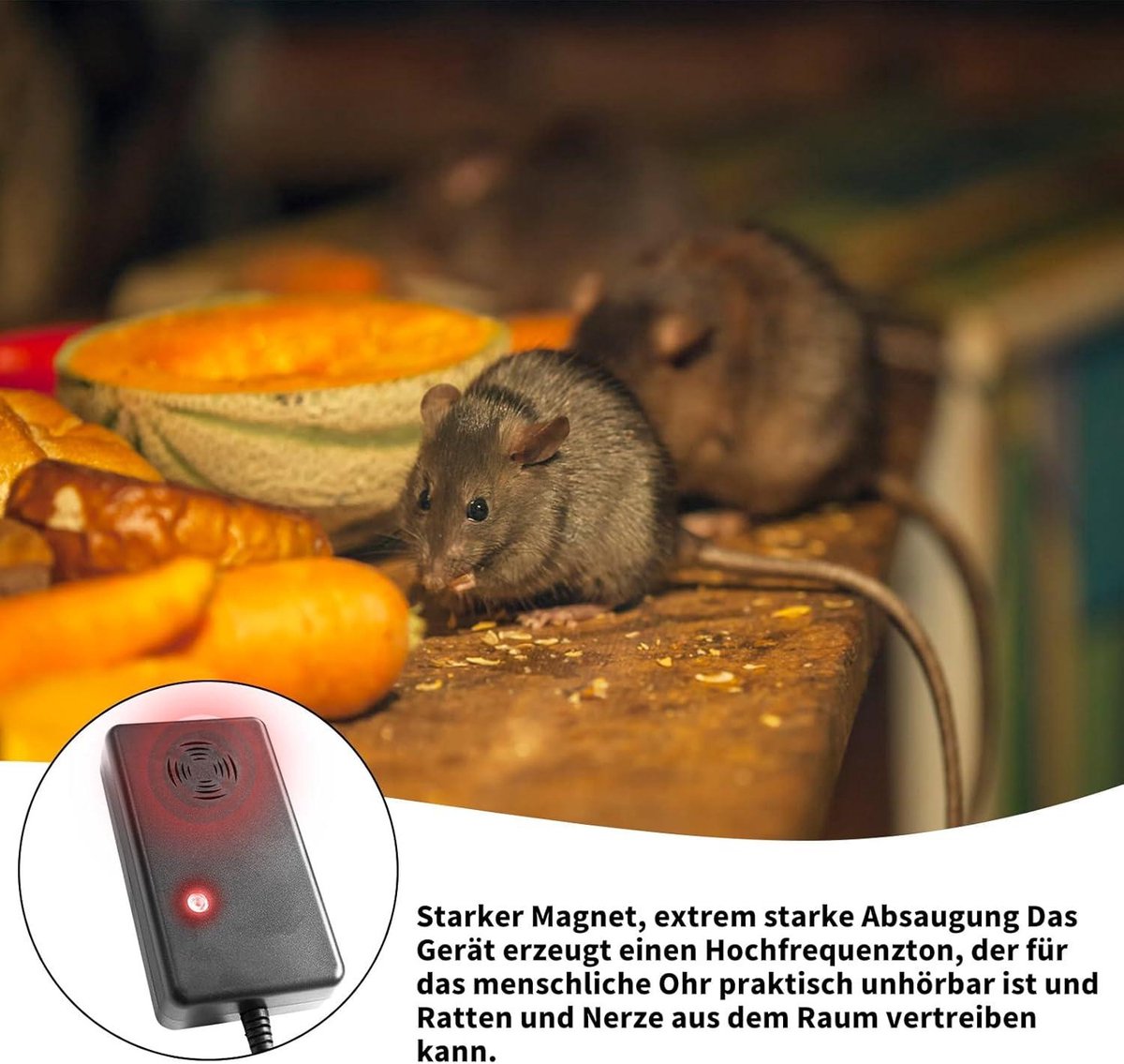 GARDIGO® Ultrasone Marterverjager Auto | Bescherming Tegen Marters, Muizen & Knaagdieren | Elektronische Ongediertebestrijding 12V | 1 Apparaat