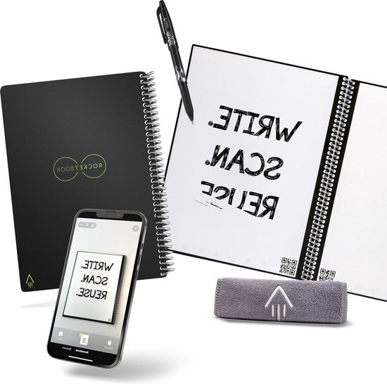 Notitieboek Bic Rocketbook Executive A5 herbruikbaar zwart