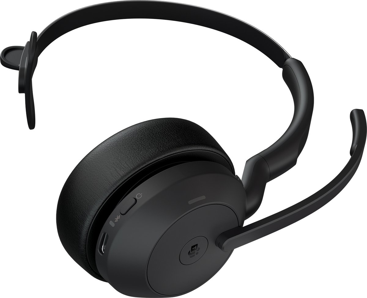 JABRA Evolve2 55 MS Koptelefoon Zwart