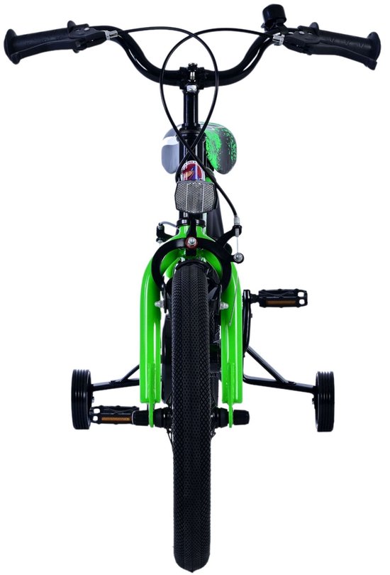 Volare Sportivo Kinderfiets - Jongens - 16 inch - Groen Zwart - Twee Handremmen van Volare — afbeelding 4