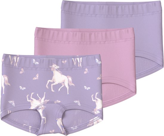NAME IT NMFTIGHTS 3P PASTEL LILAC HORSE NOOS Filles Filles - Taille 86
